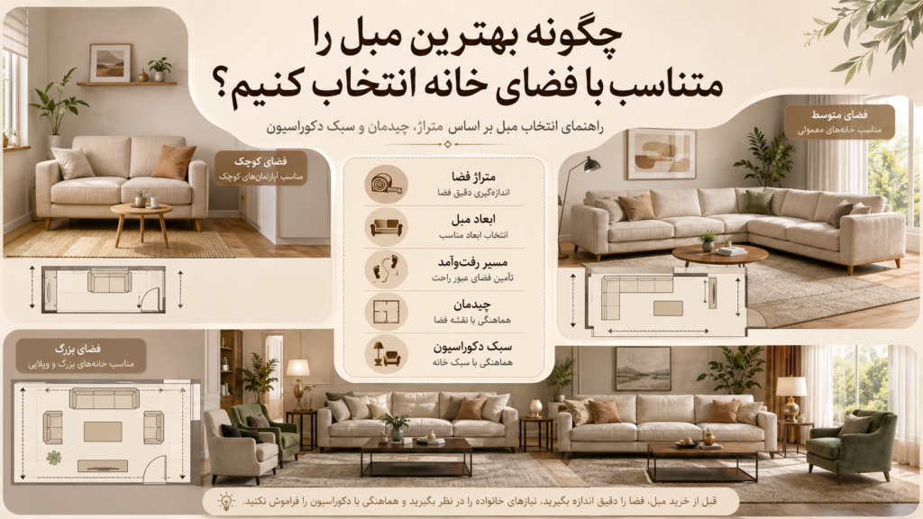 چگونه بهترین مبل را متناسب با فضای خانه انتخاب کنیم؟