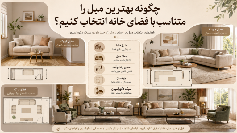 چگونه بهترین مبل را متناسب با فضای خانه انتخاب کنیم؟