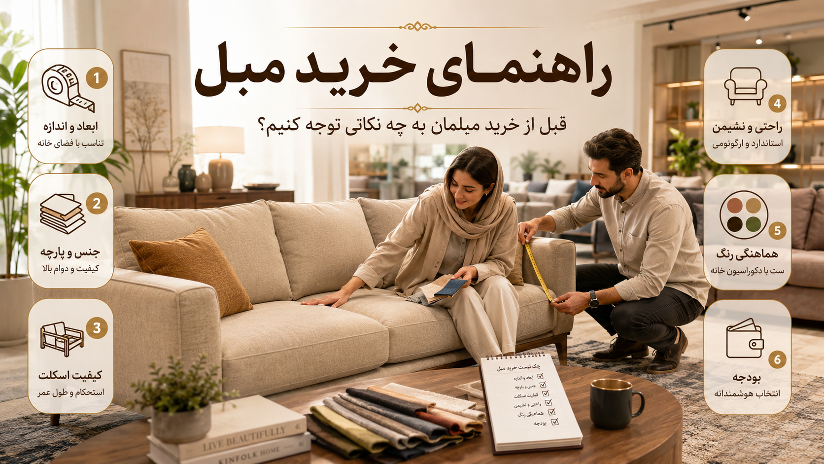 راهنمای خرید مبل؛ قبل از خرید مبلمان به چه نکاتی توجه کنیم؟